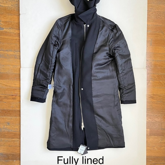 MCM Worldwide Mens Medium Wool Zip Hood Coat New - Picture 7 of 15